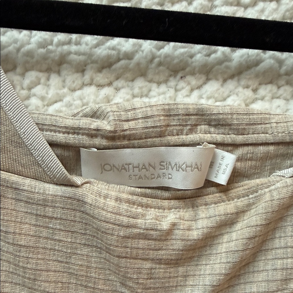 Jonathan Simkhai Cream Ribbed Top - Picture 2 of 2